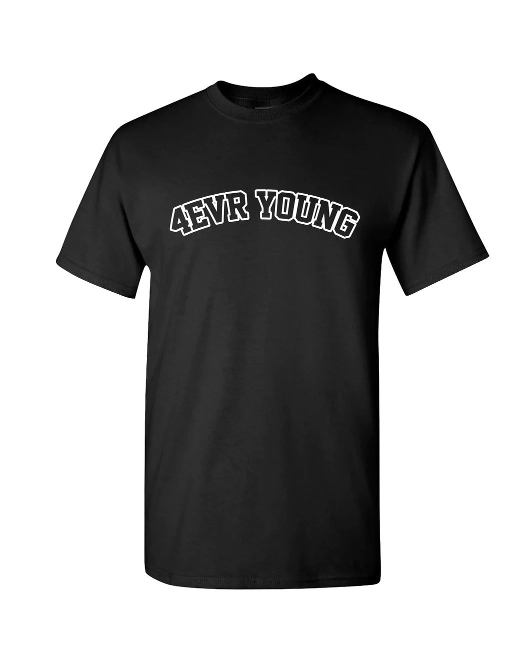 4EVR YOUNG University Black Tee